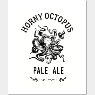 Pale Ale Fictive Beer Brand - The Horny Octopus Posters and Art